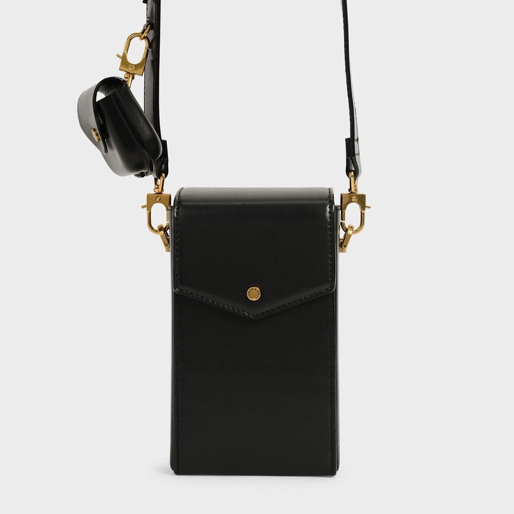 Elongated Crossbody Bag with AirPods pouch